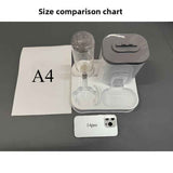 Automatic Pet Feeder and Water Dispenser Combo, 7-Day Capacity for Cats and Small Dogs, Self-Refilling Water Bowl with Gravity Flow, No Battery Needed, Modern White Design with Sturdy Base (Pink) In Australia - Darrahopens