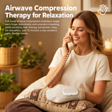 Smart Heated Hand Massager Glove with Air Compression for Home Office Relaxation, Relieves Hand Muscle Stiffness and Improves Finger Flexibility (Beige)