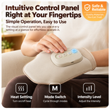 Smart Heated Hand Massager Glove with Air Compression for Home Office Relaxation, Relieves Hand Muscle Stiffness and Improves Finger Flexibility (Beige)