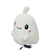USB-Powered Plush Heating Pad, Cartoon Ghost Design, Soft Warm Stuffed Toy for Home, Office, and Travel, Perfect Cozy Gift for Halloween and Cold Days (White) In Australia - Darrahopens