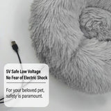 Heated Pet Bed for Cats and Small Dogs, USB-Powered Warmth with 5 Temperature Settings and Timer, Washable Round Cozy Couch for Indoor Comfort (60cm) In Australia - Darrahopens