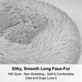 Heated Pet Bed for Cats and Small Dogs, USB-Powered Warmth with 5 Temperature Settings and Timer, Washable Round Cozy Couch for Indoor Comfort (70cm)