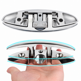 Marine Grade Pop-Up Cleat for Yacht and Boat Docking, Retractable Stainless Steel Mooring Cleat with Mirror Polish Finish for Deck and Gunwale Installation (A, 8")