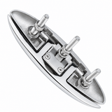 Darrahopens Outdoor Recreation > Boating > Boating Accessories Marine Grade Pop-Up Cleat for Yacht and Boat Docking, Retractable Stainless Steel Mooring Cleat with Mirror Polish Finish for Deck and Gunwale Installation (B, 8")