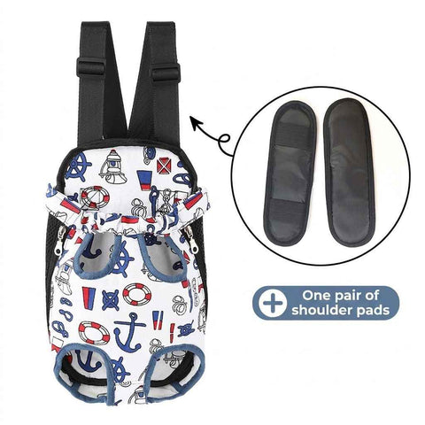 Portable Pet Front Chest Backpack for Small Dogs and Cats – Hands-Free Travel Carrier with Adjustable Straps, Breathable Mesh, and Padded Shoulder Pads for Comfortable Outdoor Adventures (S, White) In Australia - Darrahopens