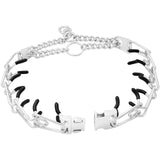 Premium Quick-Release Dog Training Chain Collar with Stimulation Nodes – Durable Stainless Steel Slip Collar for Large & Medium Breeds, Correct Pulling and Jumping Behaviors with Comfortable Rubber-Tipped Prongs. (S, Gold)