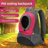 Ventilated Small Pet Carrier Backpack – Hands-Free Nylon Travel Bag with Adjustable Head Opening and Side Pockets, Ideal for Walking, Hiking and Daily Outings with Small Dogs and Cats (L, Blue)