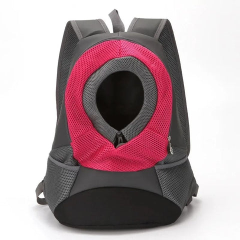 Ventilated Small Pet Carrier Backpack – Hands-Free Nylon Travel Bag with Adjustable Head Opening and Side Pockets, Ideal for Walking, Hiking and Daily Outings with Small Dogs and Cats (L, Rose) In Australia - Darrahopens