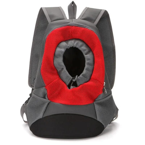 Ventilated Small Pet Carrier Backpack – Hands-Free Nylon Travel Bag with Adjustable Head Opening and Side Pockets, Ideal for Walking, Hiking and Daily Outings with Small Dogs and Cats (S, Red) In Australia - Darrahopens