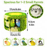 Cozy Hanging Bird Nest for Small Parrots – Warm, Soft, and Secure Hideaway with Removable Pad, Perfect for Budgies, Lovebirds, and Conures in Winter or Stress Relief (Green) In Australia - Darrahopens
