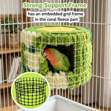 Cozy Hanging Bird Nest for Small Parrots – Warm, Soft, and Secure Hideaway with Removable Pad, Perfect for Budgies, Lovebirds, and Conures in Winter or Stress Relief (Green) In Australia - Darrahopens