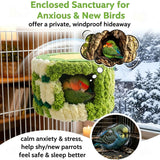Cozy Hanging Bird Nest for Small Parrots – Warm, Soft, and Secure Hideaway with Removable Pad, Perfect for Budgies, Lovebirds, and Conures in Winter or Stress Relief (Green) In Australia - Darrahopens