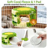 Cozy Hanging Bird Nest for Small Parrots – Warm, Soft, and Secure Hideaway with Removable Pad, Perfect for Budgies, Lovebirds, and Conures in Winter or Stress Relief (Green) In Australia - Darrahopens