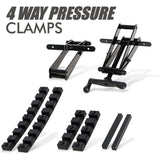 Four-Way Pressure Woodworking Clamp with Scissor-Head and Slotted Fixing Bars for Panel Gluing, Joinery, and Edge Bonding Tasks (2PCS) In Australia - Darrahopens