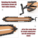 Four-Way Pressure Woodworking Clamp with Scissor-Head and Slotted Fixing Bars for Panel Gluing, Joinery, and Edge Bonding Tasks (2PCS)