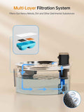 Wireless Pet Water Fountain for Cats and Small Dogs, 304 Stainless Steel, 3.2L Capacity, Rechargeable Battery, Three Flow Modes, Low Noise, Easy to Clean (D1) In Australia - Darrahopens