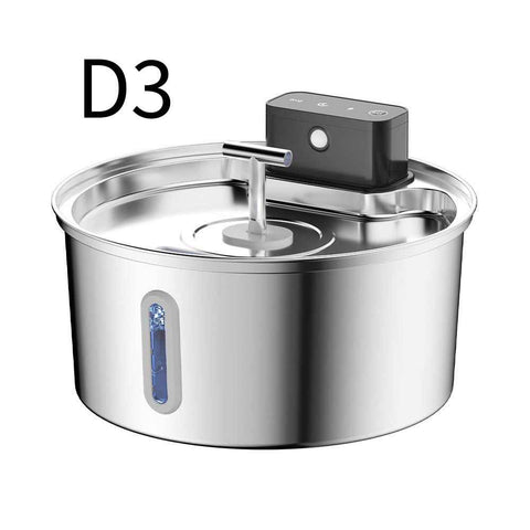Wireless Pet Water Fountain for Cats and Small Dogs, 304 Stainless Steel, 3.2L Capacity, Rechargeable Battery, Three Flow Modes, Low Noise, Easy to Clean (D3) In Australia - Darrahopens