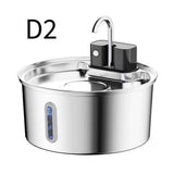 Wireless Pet Water Fountain for Cats and Small Dogs, 304 Stainless Steel, 3.2L Capacity, Rechargeable Battery, Three Flow Modes, Low Noise, Easy to Clean (D3)