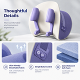 Wireless Neck and Shoulder Kneading Massage Pillow with Heat, Multi-Position Body Relaxation Device for Home Office and Daily Comfort (Lavender)