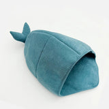 Cozy Whale-Shaped Semi-Enclosed Cat Bed, Plush Corduroy Pet Hideaway & Nap Sack – Soft, Washable, and Perfect for Year-Round Snuggling, Playing, or Peaceful Privacy in Any Living Space (Cyan) In Australia - Darrahopens