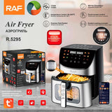 Darrahopens Appliances > Kitchen Appliances > Air Fryers Smart Stainless Steel Air Fryer with Visible Glass Window, Touch and APP Control, Large Capacity for Oil-Free Cooking of Fries, Meat, Vegetables and Desserts in Home Kitchens (Silver) In Australia - Darrahopens