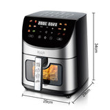 Darrahopens Appliances > Kitchen Appliances > Air Fryers Smart Stainless Steel Air Fryer with Visible Glass Window, Touch and APP Control, Large Capacity for Oil-Free Cooking of Fries, Meat, Vegetables and Desserts in Home Kitchens (Silver) In Australia - Darrahopens