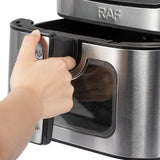Darrahopens Appliances > Kitchen Appliances > Air Fryers Smart Stainless Steel Air Fryer with Visible Glass Window, Touch and APP Control, Large Capacity for Oil-Free Cooking of Fries, Meat, Vegetables and Desserts in Home Kitchens (Silver) In Australia - Darrahopens