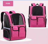 Pet Carrier Backpack for Travel, Hiking, and Vet Visits – Breathable Mesh Design with Reflective Safety Strips, Ideal for Cats and Small Dogs, Hands-Free Convenience for Outdoor Adventures (Black)