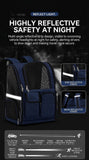 Pet Carrier Backpack for Travel, Hiking, and Vet Visits – Breathable Mesh Design with Reflective Safety Strips, Ideal for Cats and Small Dogs, Hands-Free Convenience for Outdoor Adventures (Black)