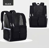 Pet Carrier Backpack for Travel, Hiking, and Vet Visits – Breathable Mesh Design with Reflective Safety Strips, Ideal for Cats and Small Dogs, Hands-Free Convenience for Outdoor Adventures (Rose)