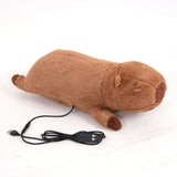 USB-Powered Capybara Plush Heating Pillow – Cute Cartoon Animal Design for Warmth and Comfort, Perfect for Belly, Waist, and Neck Heat Therapy, Ideal as a Cozy Hugging Companion for Home and Office Use (Brown) In Australia - Darrahopens
