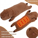 USB-Powered Capybara Plush Heating Pillow – Cute Cartoon Animal Design for Warmth and Comfort, Perfect for Belly, Waist, and Neck Heat Therapy, Ideal as a Cozy Hugging Companion for Home and Office Use (Brown) In Australia - Darrahopens