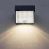 Solar Powered Outdoor LED Floodlight with Remote Control and Motion Sensor, Dual Charging via Solar and USB, Weatherproof Wall Light for Driveway Garden Patio, Choice of 6000K Daylight or 3000K Warm Glow (3000K Warm，2PCS)