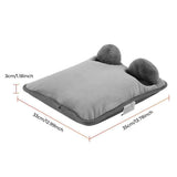 USB-Powered Electric Foot Warmer with 4 Temperature Settings and Timer, Soft Plush Heated Foot Pad for Home Office Travel, Multipurpose Hand Knee Belly Warmer (Grey) In Australia - Darrahopens