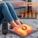 USB-Powered Electric Foot Warmer with 4 Temperature Settings and Timer, Soft Plush Heated Foot Pad for Home Office Travel, Multipurpose Hand Knee Belly Warmer (Grey) In Australia - Darrahopens