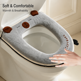 USB Heated Toilet Seat Cover with Capybara Design – Soft Plush, Washable, Fast Heating, 5-Level Temperature & Timer Control for Cozy Winter Bathroom Use (Grey)