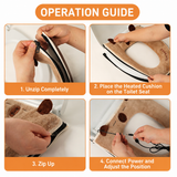 USB Heated Toilet Seat Cover with Capybara Design – Soft Plush, Washable, Fast Heating, 5-Level Temperature & Timer Control for Cozy Winter Bathroom Use (Grey)