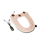 USB Heated Toilet Seat Cover with Capybara Design – Soft Plush, Washable, Fast Heating, 5-Level Temperature & Timer Control for Cozy Winter Bathroom Use (Pink) In Australia - Darrahopens