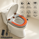 USB Heated Toilet Seat Cover with Capybara Design – Soft Plush, Washable, Fast Heating, 5-Level Temperature & Timer Control for Cozy Winter Bathroom Use (White)