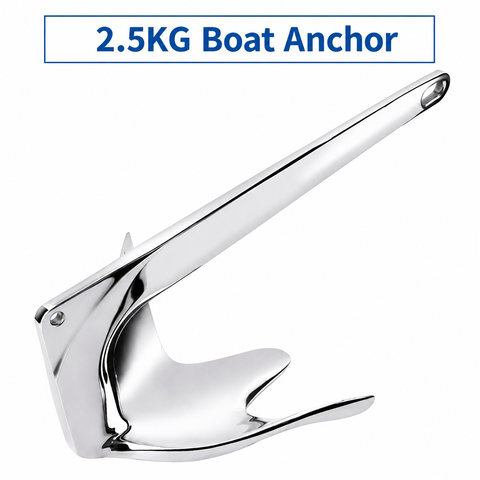 Bruce Style Anchor with Mirror Polished Finish for Boat and Yacht Mooring in Various Marine Environments (2.5kg) In Australia - Darrahopens