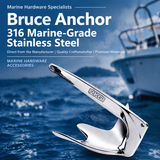 Bruce Style Anchor with Mirror Polished Finish for Boat and Yacht Mooring in Various Marine Environments (2.5kg) In Australia - Darrahopens