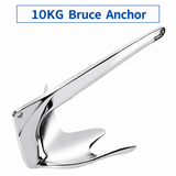 Bruce Style Anchor with Mirror Polished Finish for Boat and Yacht Mooring in Various Marine Environments (7.5kg)