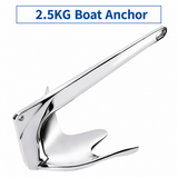 Bruce Style Anchor with Mirror Polished Finish for Boat and Yacht Mooring in Various Marine Environments (7.5kg)