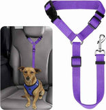 Protect Your Pet on the Road: 2-in-1 Adjustable Dog Car Safety Tether and Leash, 360° Rotating Hook for Cars and SUVs, Secure Your Cat or Dog During Travel (Blue)