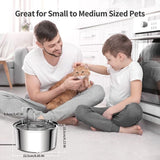 304 Stainless Steel 3.2L Pet Water Fountain with Triple Filtration, Ultra-Quiet Pump, and Dishwasher-Safe Design for Cats and Small Dogs (C2)