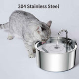 304 Stainless Steel 3.2L Pet Water Fountain with Triple Filtration, Ultra-Quiet Pump, and Dishwasher-Safe Design for Cats and Small Dogs (C3)