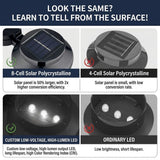 Solar Powered Smart Wall Light with Auto Dusk-to-Dawn Sensor, IP65 Waterproof Fence & Garden Accent Lighting, Available in 3000K Warm White or 6000K Cool White, Ideal for Patio, Pathway, and Courtyard Ambient Glow (16PCS, Black Housing‑Warm White Light)