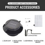 Solar Powered Smart Wall Light with Auto Dusk-to-Dawn Sensor, IP65 Waterproof Fence & Garden Accent Lighting, Available in 3000K Warm White or 6000K Cool White, Ideal for Patio, Pathway, and Courtyard Ambient Glow (16PCS, Black Housing‑Warm White Light)