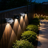 Solar Powered Smart Wall Light with Auto Dusk-to-Dawn Sensor, IP65 Waterproof Fence & Garden Accent Lighting, Available in 3000K Warm White or 6000K Cool White, Ideal for Patio, Pathway, and Courtyard Ambient Glow (16PCS, White Housing‑Cool White Light)