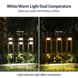 Solar Powered Smart Wall Light with Auto Dusk-to-Dawn Sensor, IP65 Waterproof Fence & Garden Accent Lighting, Available in 3000K Warm White or 6000K Cool White, Ideal for Patio, Pathway, and Courtyard Ambient Glow (16PCS, White Housing‑Cool White Light)